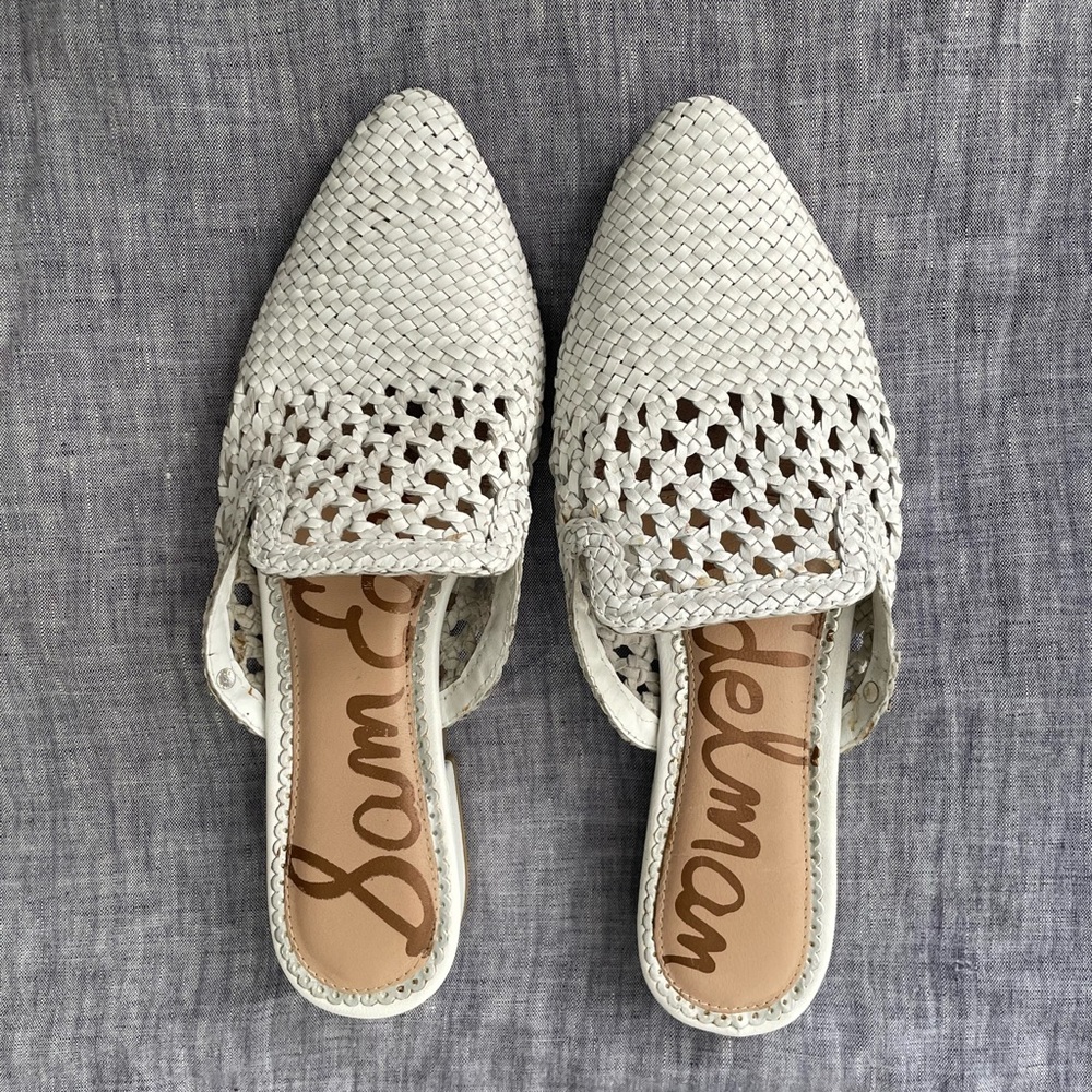 Sam Edelman - White Clara braided mules